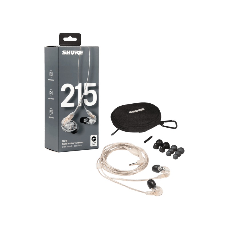Shure SE215 - Professional Sound Isolating Earphones - Clear