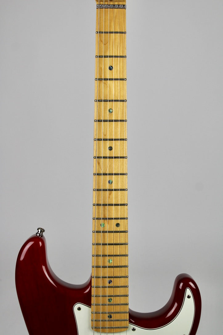 Fender American Deluxe Fat Stratocaster - Crimson Red Transparent (used)