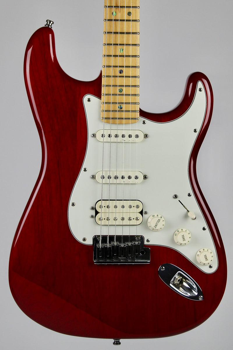 Fender American Deluxe Fat Stratocaster - Crimson Red Transparent (used)