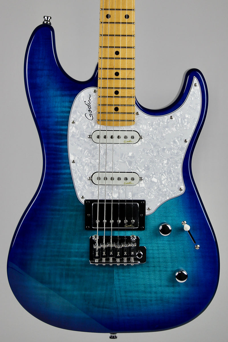 Godin Session T-Pro Limited Edition - Flame Blue Burst (B-Stock)
