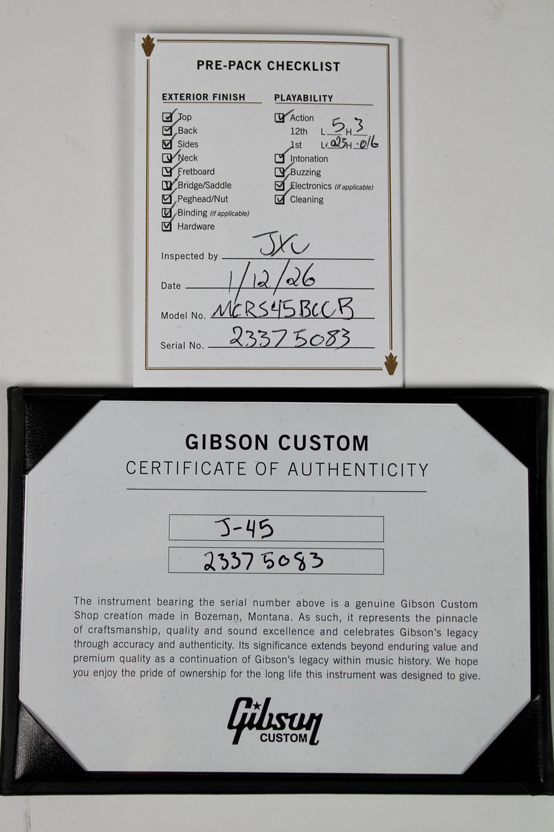Gibson Custom Shop Limited Edition J-45 Anniversary - Cremona Burst