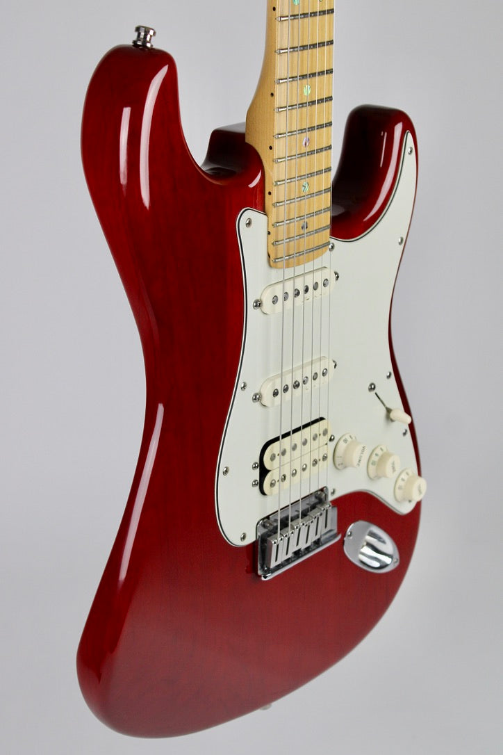 Fender American Deluxe Fat Stratocaster - Crimson Red Transparent (used)