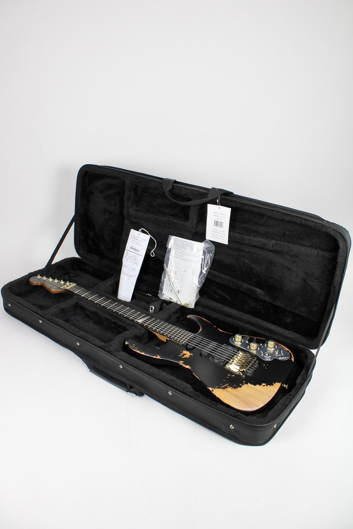 Jackson Pro Series Signature Phil Collen PC1-E - Worn Black w/Foam Core Case