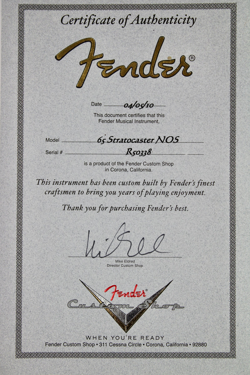Fender Custom Shop 65 Stratocaster NOS - Opaque 3-Color Sunburst (used 2010)