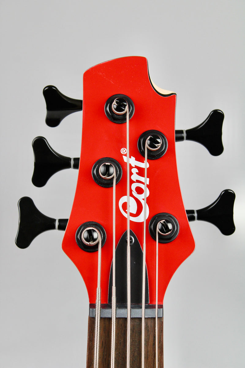 Cort C5 Deluxe Artisan Series Basse Électrique 5 cordes - Candy Red (démo)