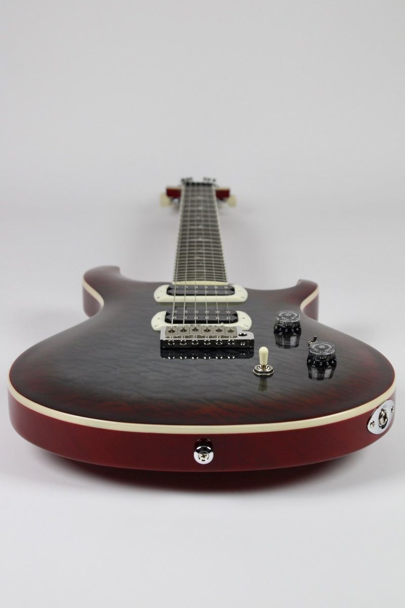 PRS SE Custom 24-08 Quilt - Charcoal Cherry Burst w/Gig Bag (115995:CG)