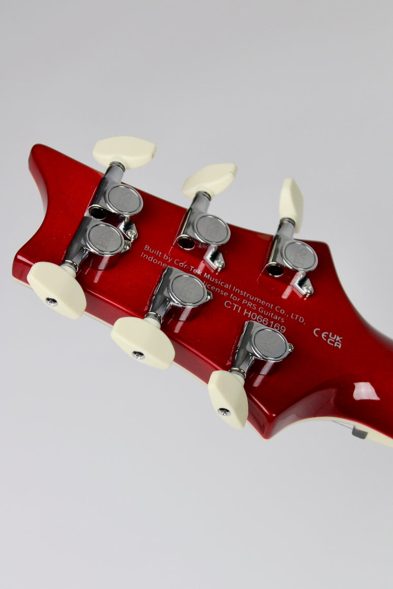 PRS SE Custom 24-08 Quilt - Charcoal Cherry Burst w/Gig Bag (115995:CG)