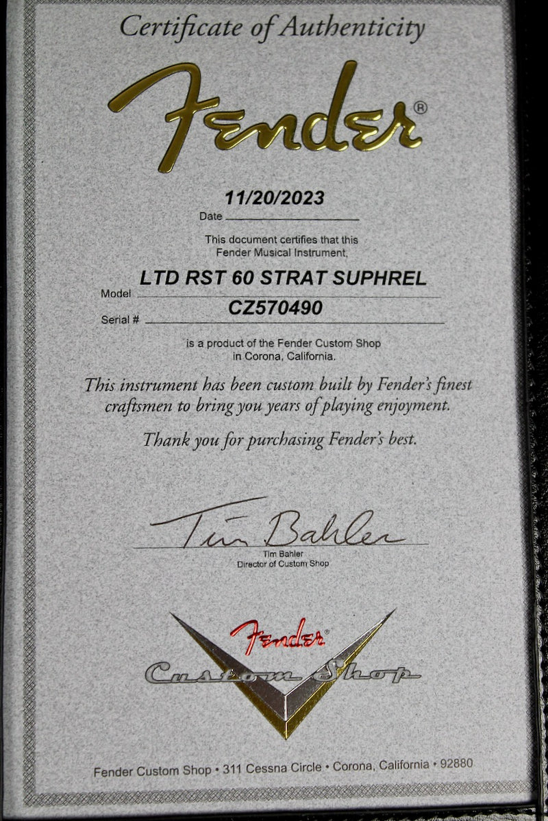 Fender Custom Shop Limited Edition Roasted Maple Neck 1960 Stratocaster Super Heavy Relic - Aged Fiesta Red w/OHSC (9236081137)