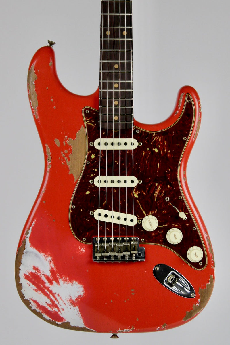 Fender Custom Shop Limited Edition Roasted Maple Neck 1960 Stratocaster Super Heavy Relic - Aged Fiesta Red w/OHSC (9236081137)