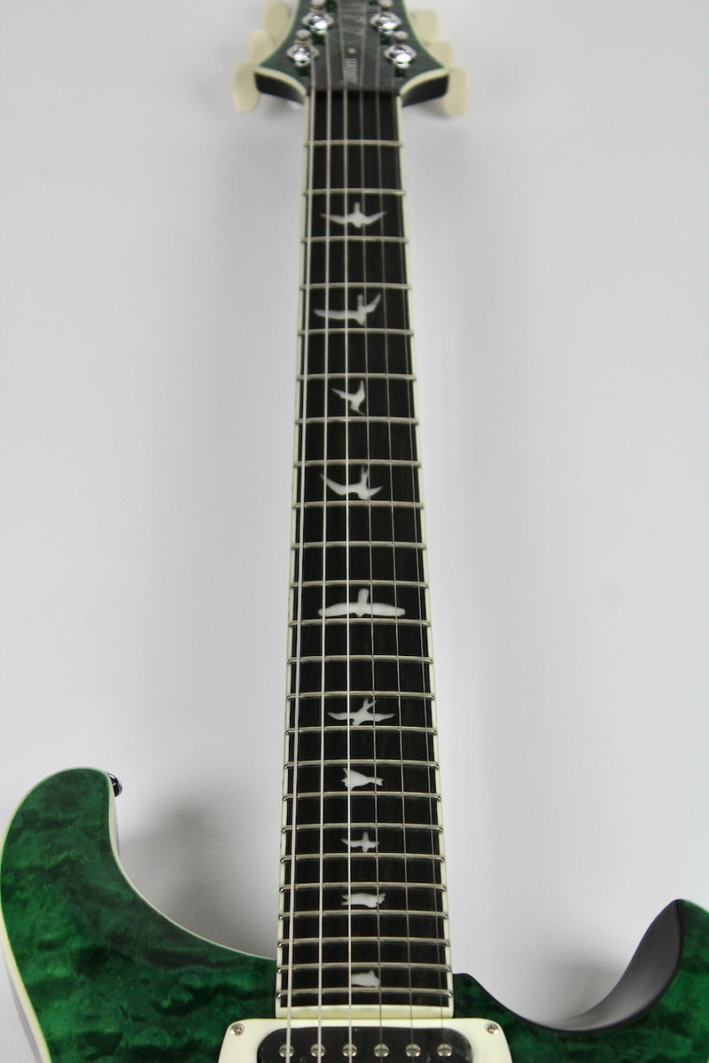 PRS SE Custom 24 Quilt - Teal Black w/Gig Bag (115978:TK)