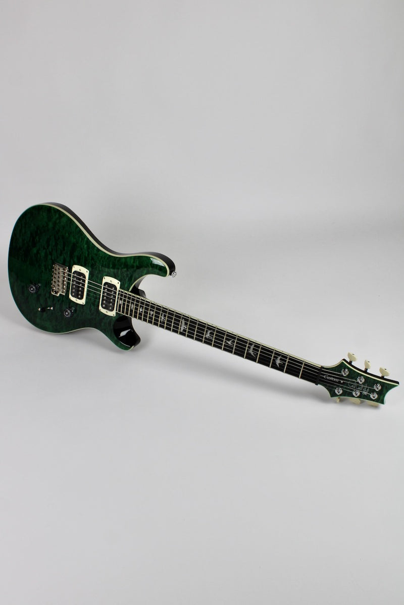 PRS SE Custom 24 Quilt - Teal Black w/Gig Bag (115978:TK)