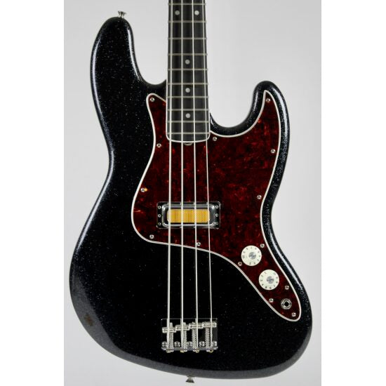 Fender Limited-Edition Gold Foil Jazz Bass - Black Sparkle w/Gig Bag (0140711398)