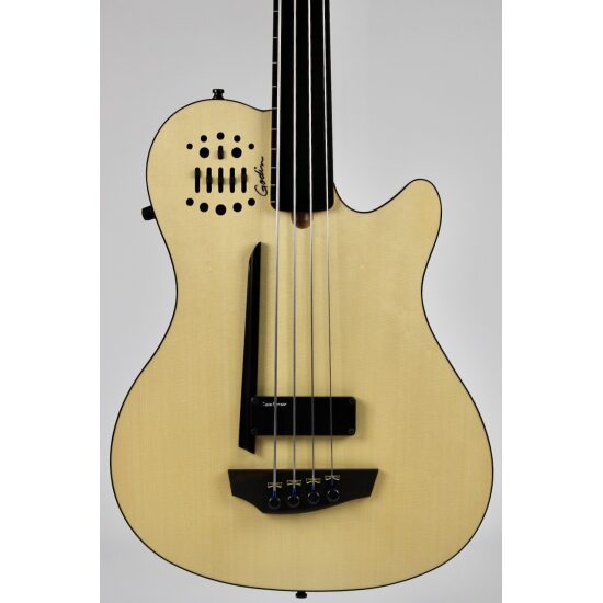 Godin A4 Ultra Fretless Bass Guitar - Natural (Second Factory) w/Gig Bag (050796F)