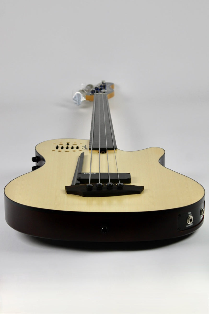 Godin A4 Ultra Fretless Bass Guitar - Natural (Second Factory) w/Gig Bag (050796F)