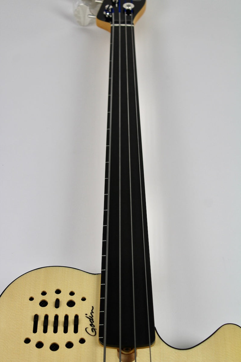Godin A4 Ultra Fretless Bass Guitar - Natural (Second Factory) w/Gig Bag (050796F)