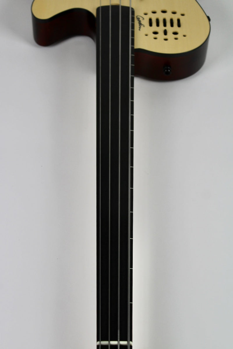 Godin A4 Ultra Fretless Bass Guitar - Natural (Second Factory) w/Gig Bag (050796F)