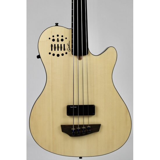 Godin A4 Ultra Fretless Bass Guitar - Natural (Second Factory) w/Gig Bag (050796F)