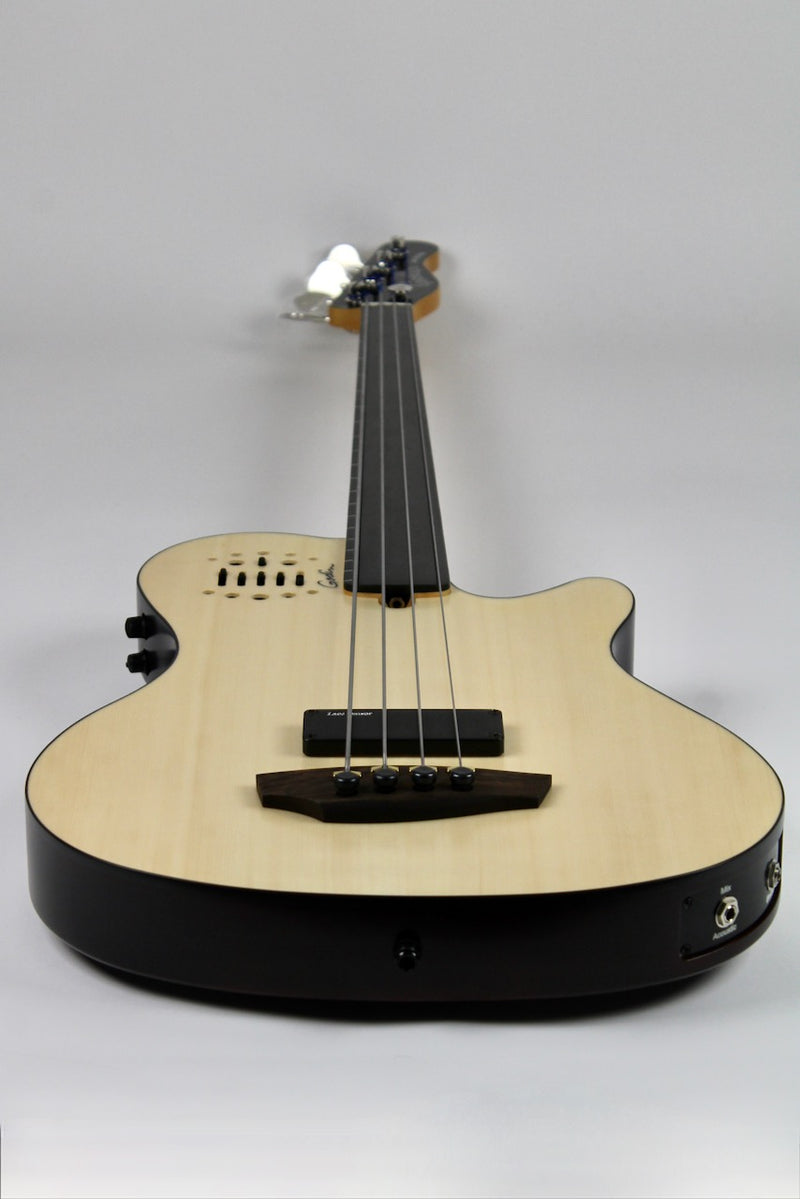 Godin A4 Ultra Fretless Bass Guitar - Natural (Second Factory) w/Gig Bag (050796F)