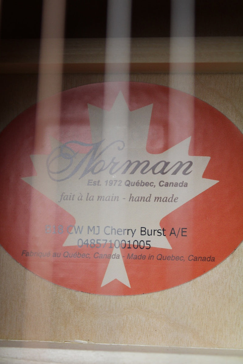 Norman B18 CW MJ A/E Cherry Burst (048571)