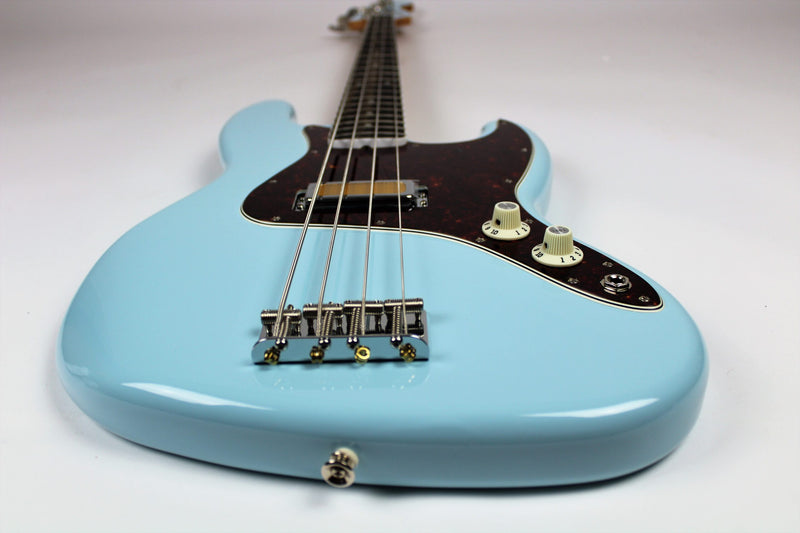 Fender Gold Foil Jazz Bass 4-string Bass Guitar 2023 - Sonic Blue W/GigBag (0140711372)