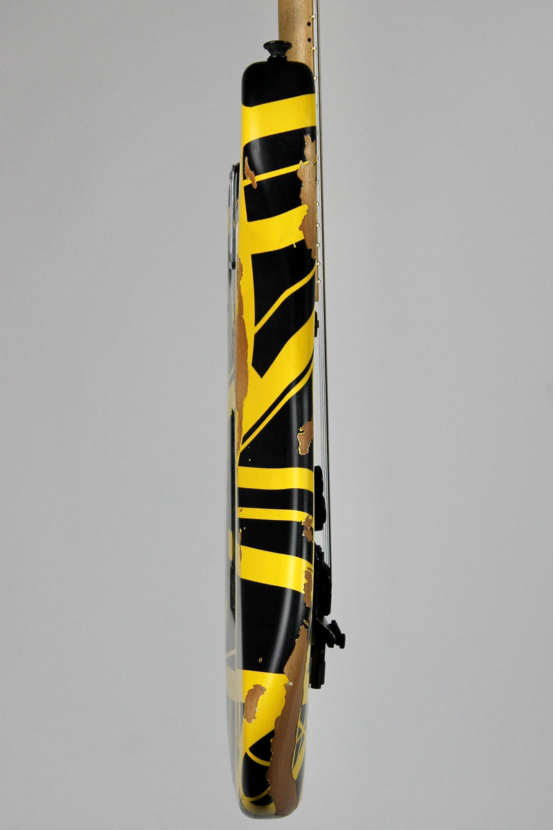 EVH Striped Series Frankenstein Frankie - Black with Yellow Stripes, Relic w/Gig Bag (5107900528)