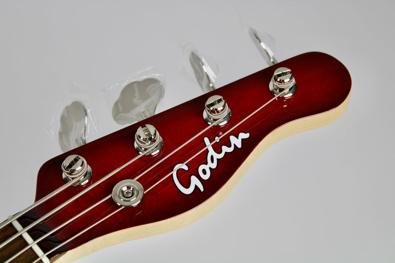 Godin A4 Robert Trujillo Metallica Signature Prototype - Transparent Red w/OHSC