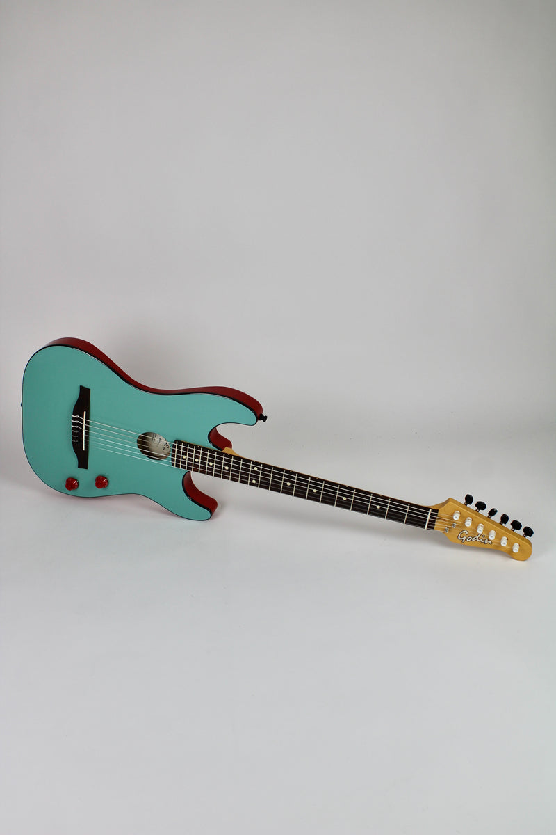 Godin G Tours thinline Limited Edition (one of a kind) - Green/Red (demo)