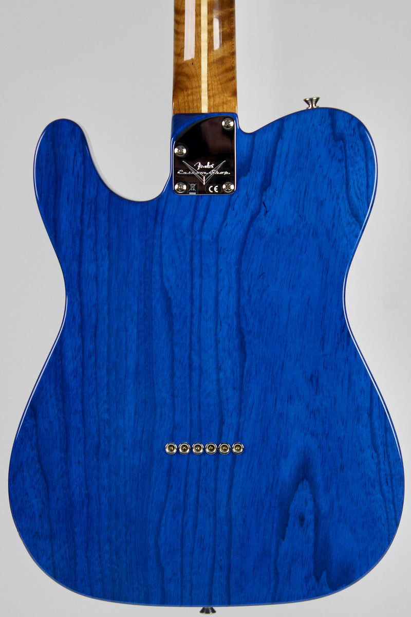 Fender Custom Shop American Custom Telecaster NOS, Roasted 3A Flame Maple Neck - Sapphire Blue Transparent