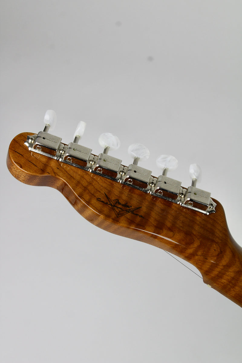 Fender Custom Shop American Custom Telecaster NOS, Roasted 3A Flame Maple Neck - Sapphire Blue Transparent