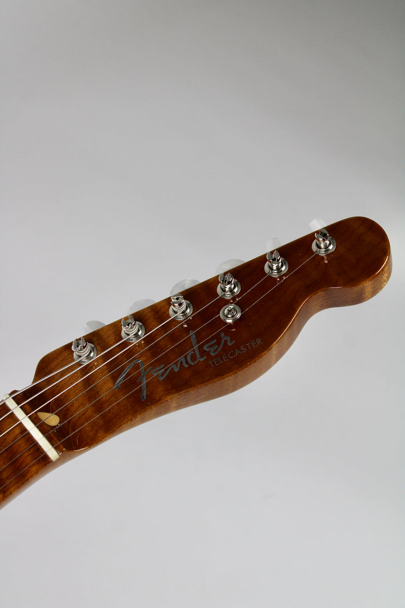 Fender Custom Shop American Custom Telecaster NOS, Roasted 3A Flame Maple Neck - Sapphire Blue Transparent