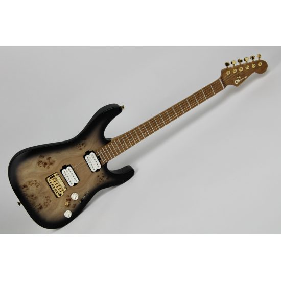 Charvel Pro-Mod DK24 HH 2PT CM Poplar Burl, Caramelized Maple Fingerboard, Transparent Black Burst (2969411510)