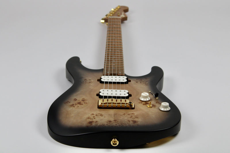 Charvel Pro-Mod DK24 HH 2PT CM Poplar Burl, Caramelized Maple Fingerboard, Transparent Black Burst (2969411510)