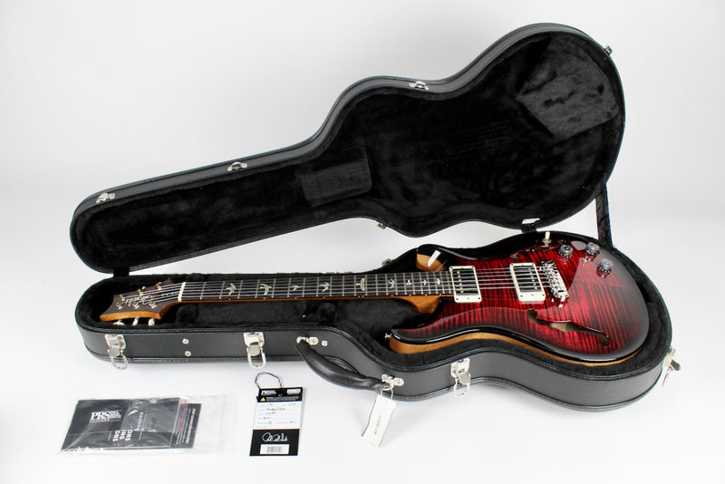 PRS Hollowbody II Piezo - Fire Red Wraparound Smokeburst (B-Stock) w/OHSC (112799:CC)