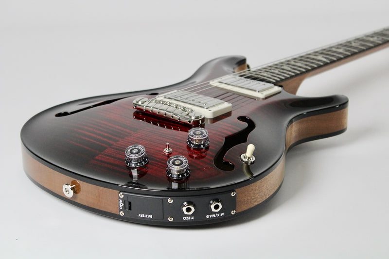 PRS Hollowbody II Piezo - Fire Red Wraparound Smokeburst (B-Stock) w/OHSC (112799:CC)
