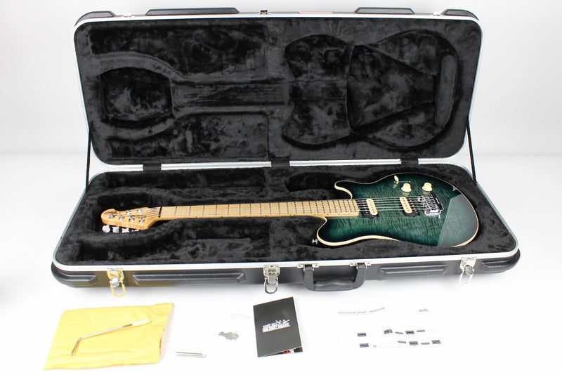 Ernie Ball Music Man Axis Super Sport - Yucatan Blue Flame 2022 w/OHSC