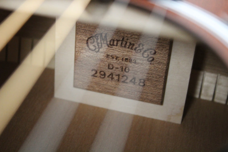 Martin D-10E Road Series Acoustic-electric Guitar - Natural Sapele w/Gig Bag (D10E01)