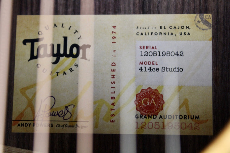 Taylor 414ce Studio - Sunburst w/Gig Bag