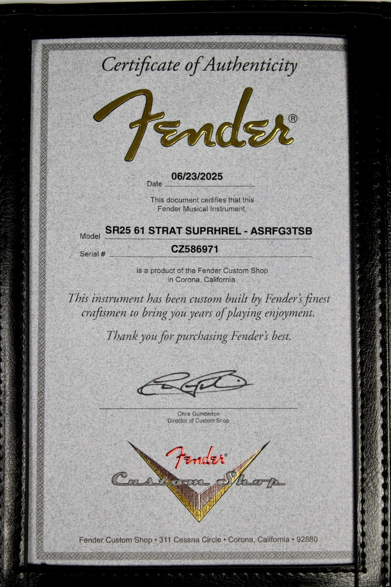 Fender Custom Shop '61 Super Heavy Relic Stratocaster - Aged Surf Green Over 3-tone Sunburst w/OHSC (9231016779)