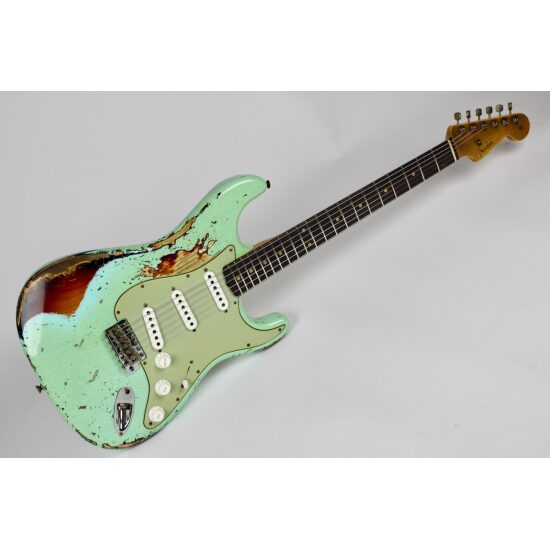 Fender Custom Shop '61 Super Heavy Relic Stratocaster - Aged Surf Green Over 3-tone Sunburst w/OHSC (9231016779)