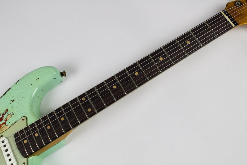 Fender Custom Shop '61 Super Heavy Relic Stratocaster - Aged Surf Green Over 3-tone Sunburst w/OHSC (9231016779)