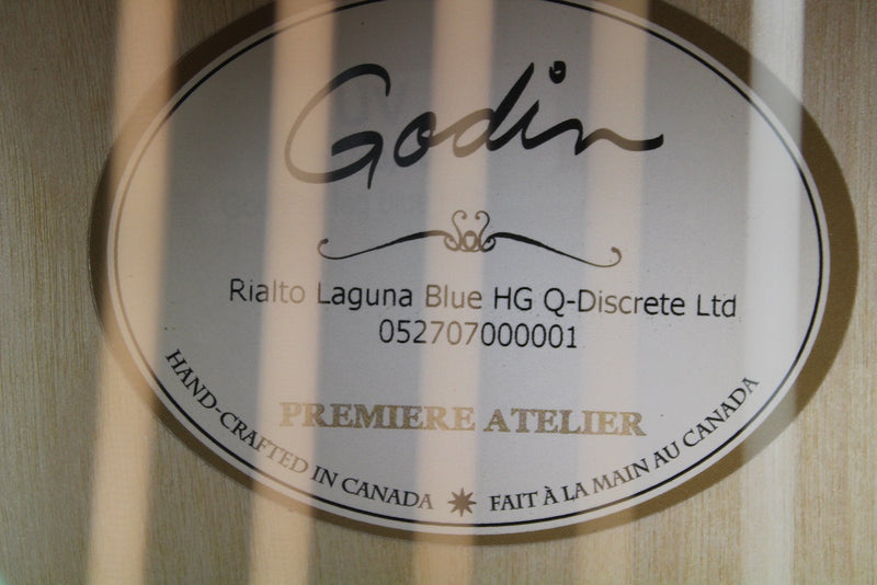 Godin Rialto Laguna Blue HG Q-Discrete LTD w/Gig Bag (052707)