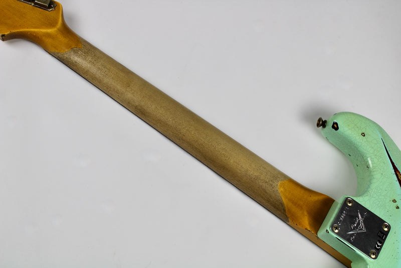 Fender Custom Shop '61 Super Heavy Relic Stratocaster - Aged Surf Green Over 3-tone Sunburst w/OHSC (9231016779)