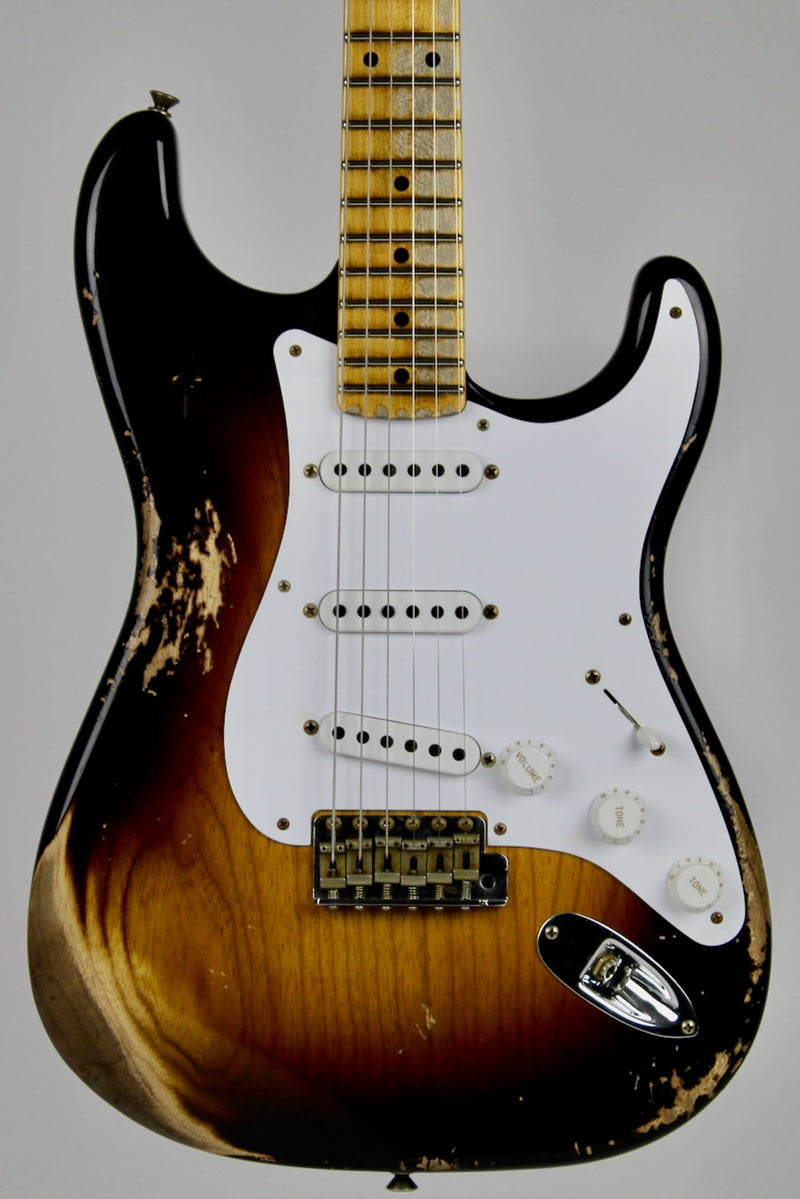 Fender Custom Shop Limited Edition 70th Anniversary 1954 Stratocaster Super Heavy Relic Wide-Fade 2-color Sunburst w/OHSC (9236091145)