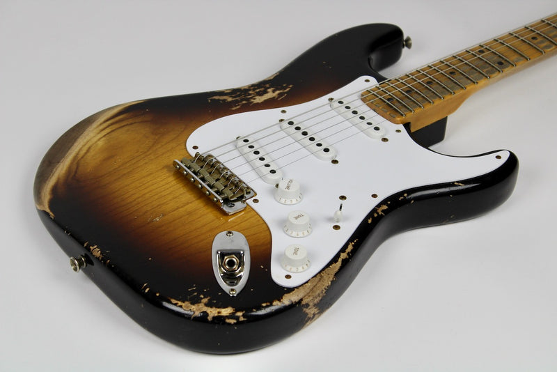 Fender Custom Shop Limited Edition 70th Anniversary 1954 Stratocaster Super Heavy Relic Wide-Fade 2-color Sunburst w/OHSC (9236091145)