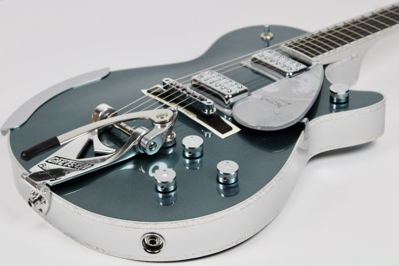 Gretsch G6134T-140 LTD 140th Double Platinum Penguin with String-Thru Bigsby Ebony Fingerboard - Two-Tone Stone Platinum/Pure Platinum w/OHSC (2400514874)