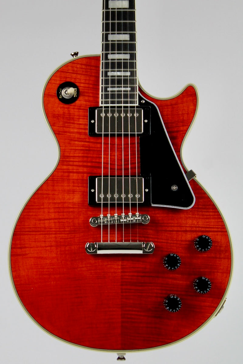 Epiphone Les Paul Custom Figured - Trans Red w/Gig Bag (EILCFTRNH)