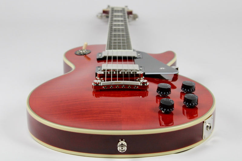 Epiphone Les Paul Custom Figured - Trans Red w/Gig Bag (EILCFTRNH)