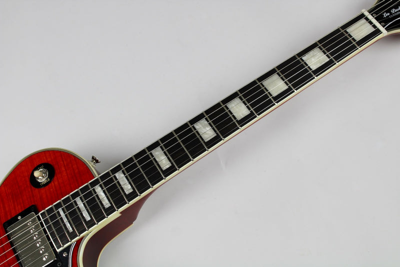 Epiphone Les Paul Custom Figured - Trans Red w/Gig Bag (EILCFTRNH)