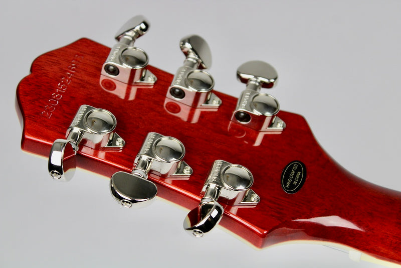Epiphone Les Paul Custom Figured - Trans Red w/Gig Bag (EILCFTRNH)