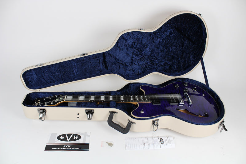 EVH SA-126 Special Quilted Maple Semi-hollowbody Electric Guitar - Trans Purple w/OHSC (5107726892)